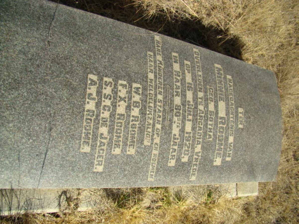 ROOME Minnia nee BOTHA -1920