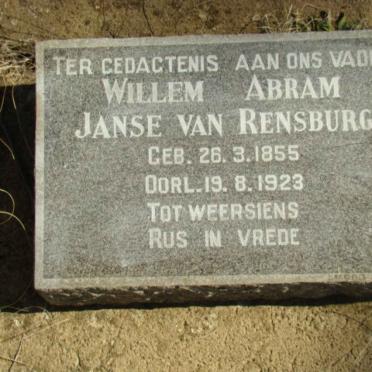 RENSBURG Willem Abram, Janse van 1855-1923