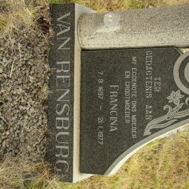 RENSBURG Francina, van 1897-1977