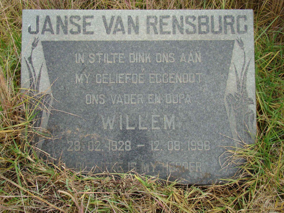 RENSBURG Willem, Janse van 1928-1998