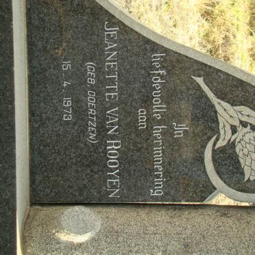 ROOYEN Jeannette, van nee COERTZEN -1973