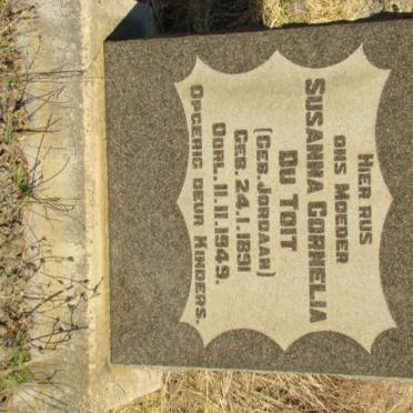 TOIT Susanna Cornelia, du nee JORDAAN 1891-1949