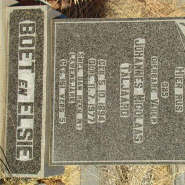 TALJAARD Johannes Nicolaas 1894-1977