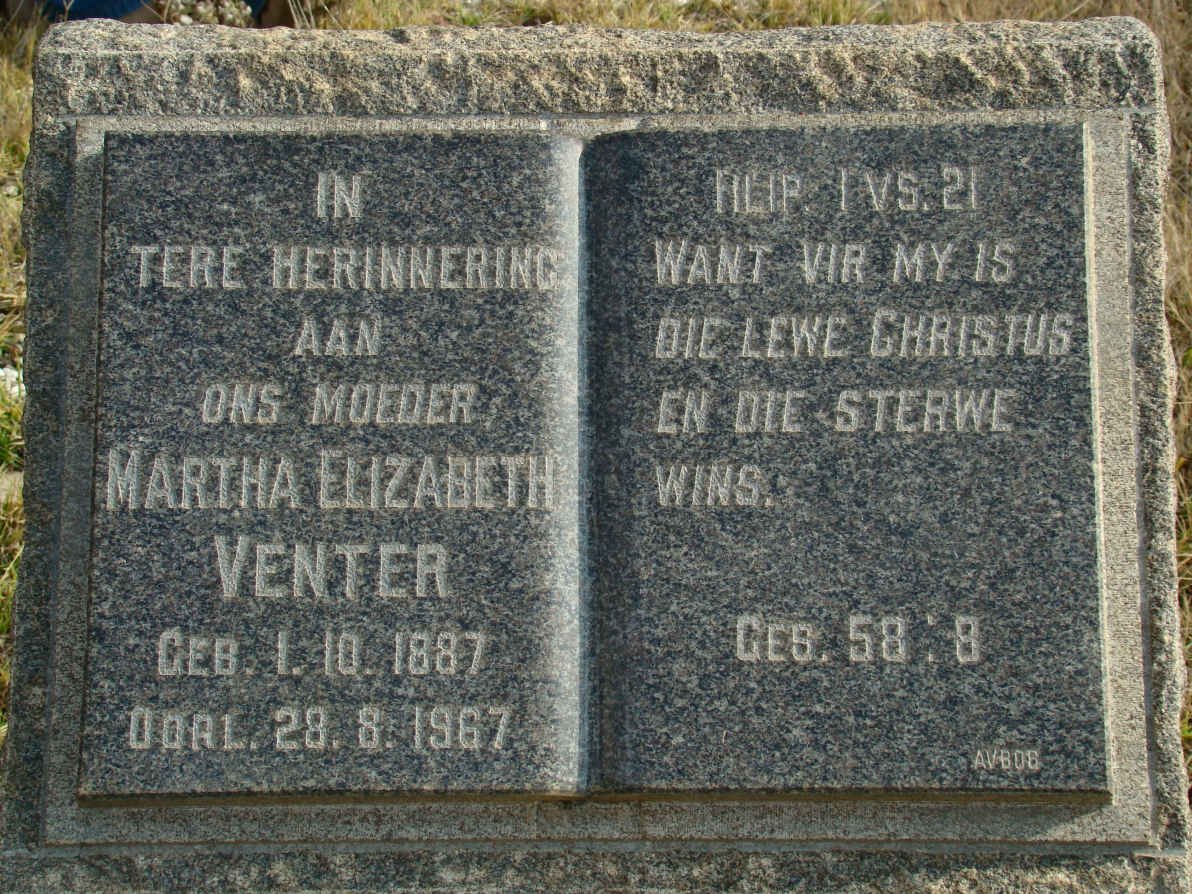 VENTER Maria Elizabeth 1887-1967