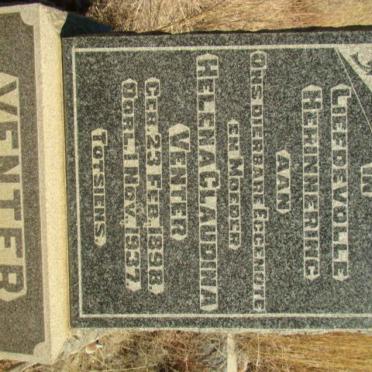 VENTER Helena Claudina 1898-1937