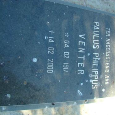 VENTER Paulus Philippus 1917-2000