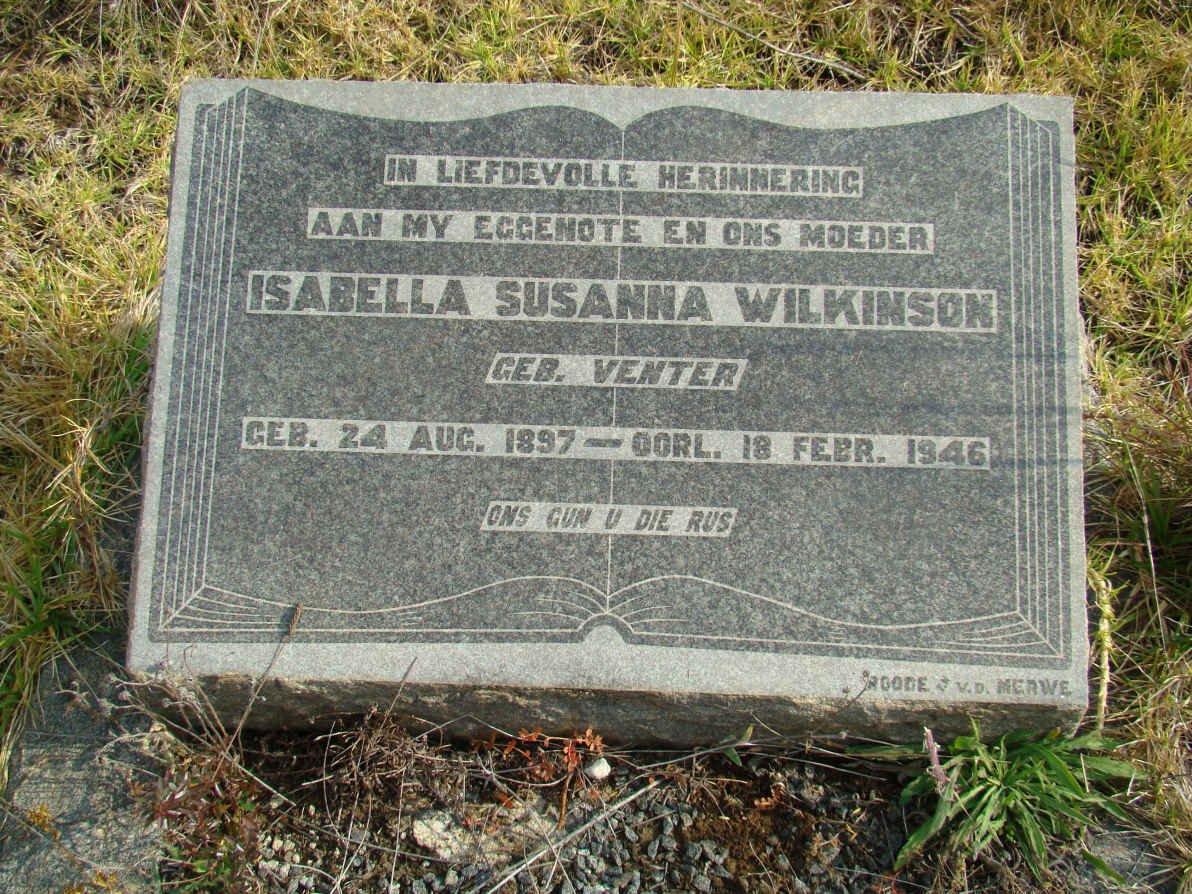 WILKINSON Isabella Susanna nee VENTER 1897-1946