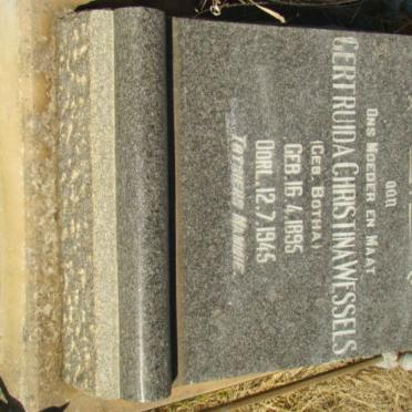 WESSELS Gertruida Christina nee BOTHA 1895-1945