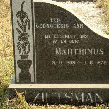 ZIETSMAN Marthinus 1905-1976