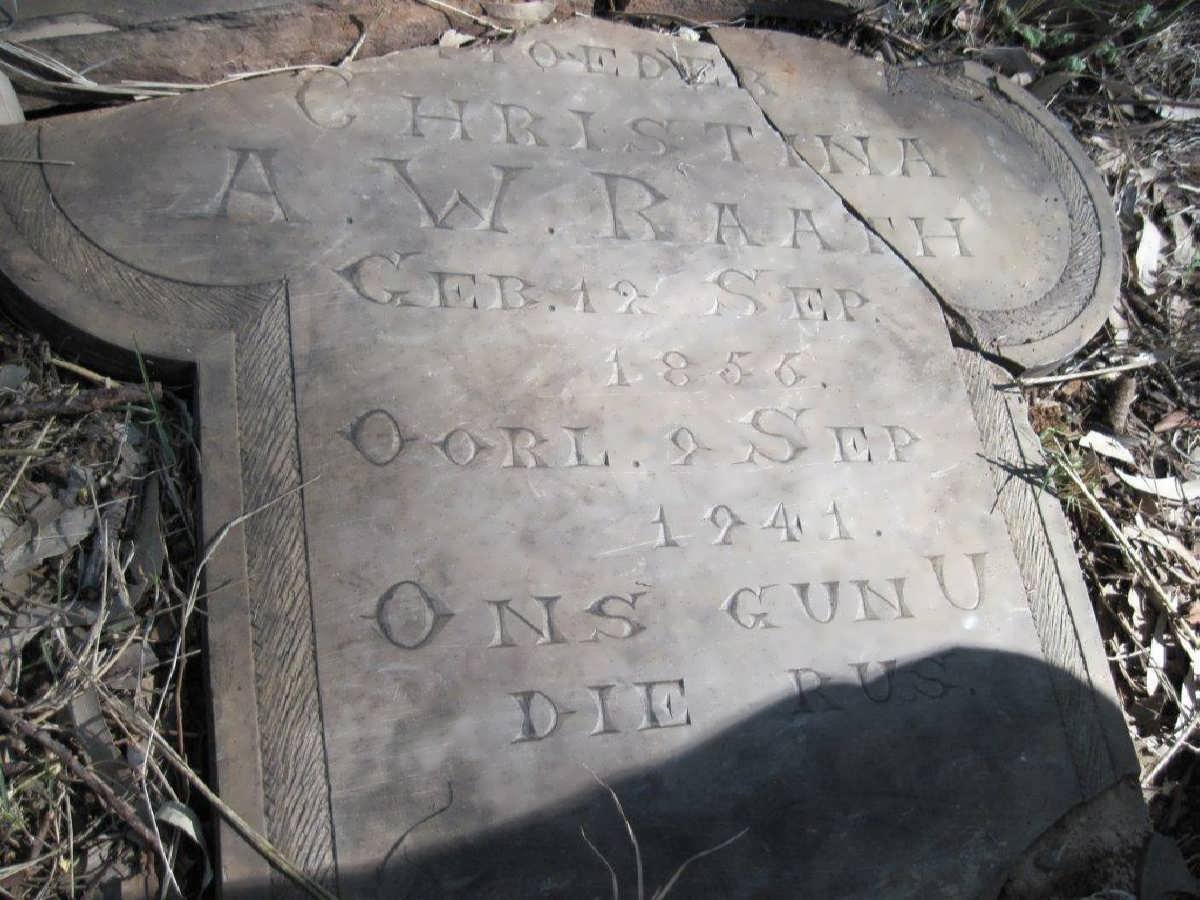 RAATH Christina A.W. 1856-1941