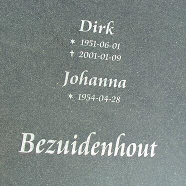 BEZUIDENHOUT Dirk 1951-2001 &amp; Johanna 1954-