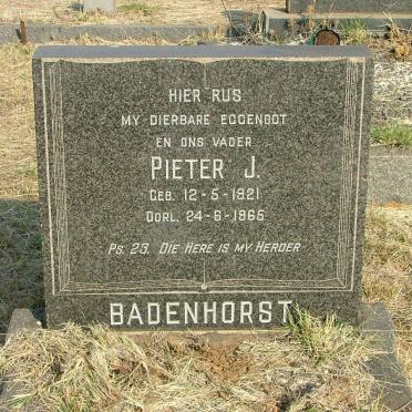 BADENHORST Pieter J. 1921-1965