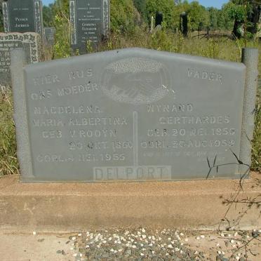 DELPORT Wynand Gerthardes 1850-1952 &amp; Magdalena Maria Albertina VAN ROOYEN 1860-1955