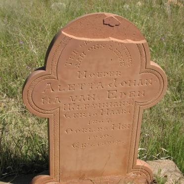 EDEN Aletta Johanna, van nee KLEYNHANS 1857-1940