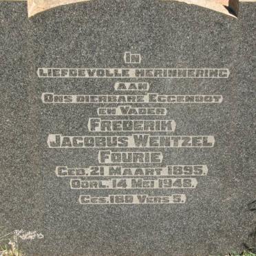 FOURIE Frederik Jacobus Wentzel 1895-1948