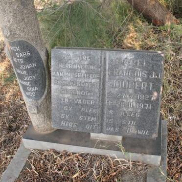 JOUBERT Sarel Francois J.J. 1927-1971