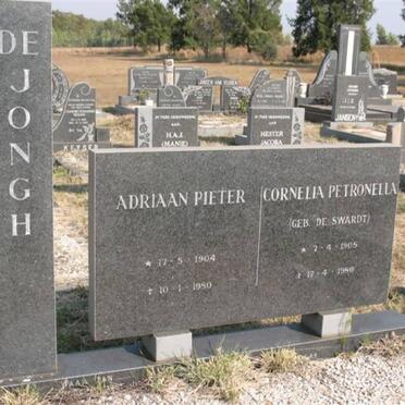 JONGH Adriaan Pieter, de 1904-1980 &amp; Cornelia Petronella DE SWARDT 1905-1980
