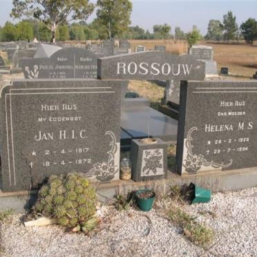 ROSSOUW Jan H.I.C. 1917-1972 &amp; Helena M.S. 1926-1994