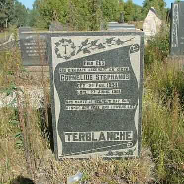 TERBLANCHE Cornelius Stephanus 1894-1951