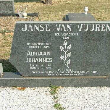 VUUREN Adriaan Johannes, Janse van 1917-1993