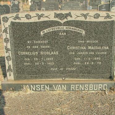 VUUREN Cornelius Nicolaas, Jansen van 1885-1963 &amp; Christina Magdalena JANSEN VAN VUUREN 1890-1978