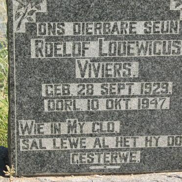 VIVIERS Roelof Lodewicus 1929-1947