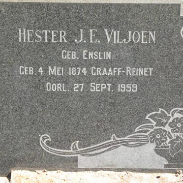 VILJOEN Hester J.E. nee ENSLIN 1874-1959