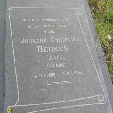 BEUKES Johanna Chatarina nee NAUDE 1916-1988
