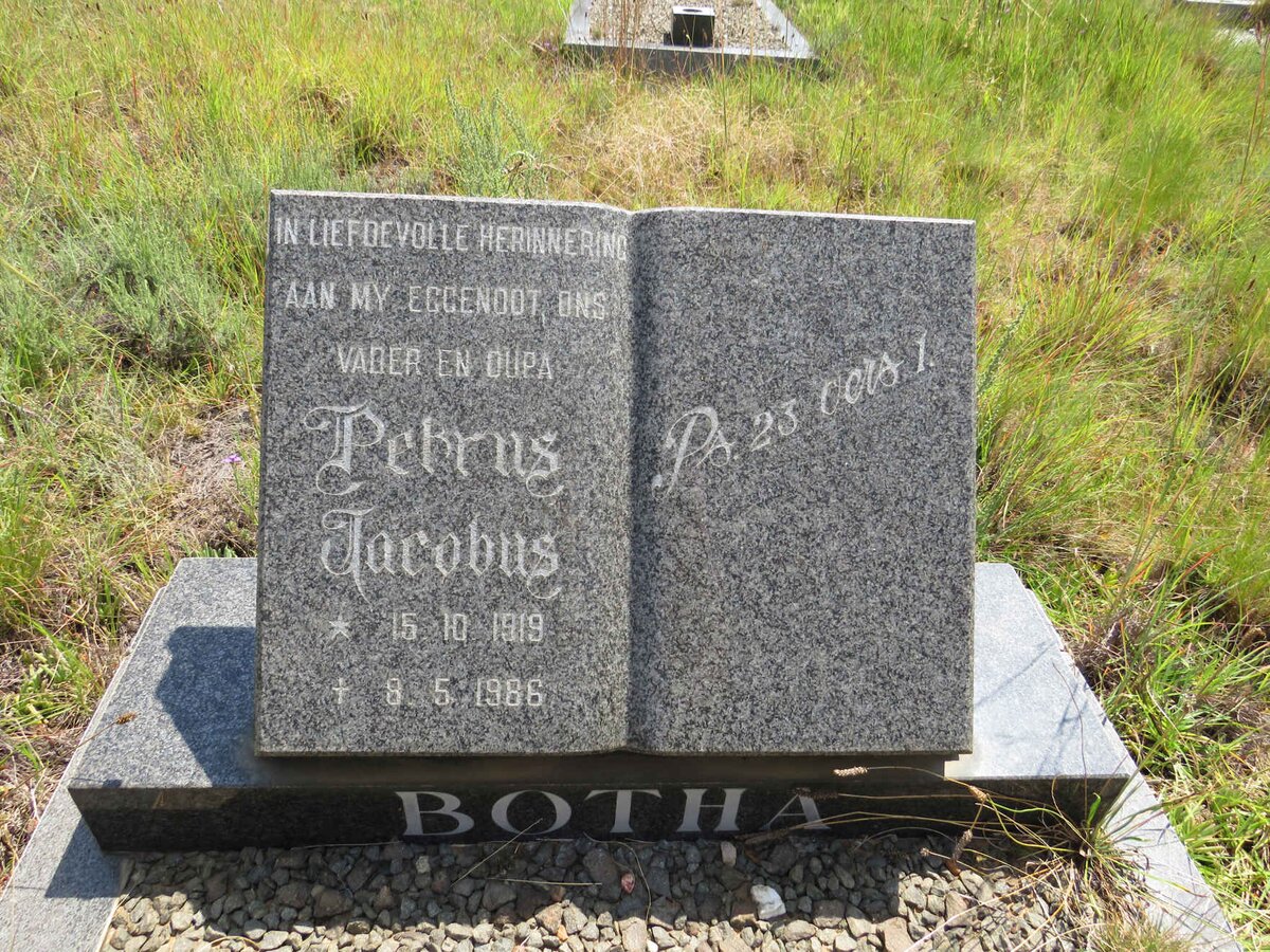 BOTHA Petrus Jacobus 1919-1986