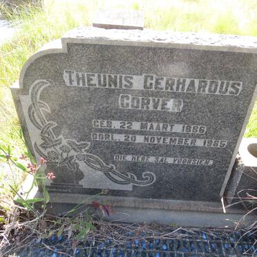 CORVER Theunis Gerhardus 1886-1965 & Glasina Petronella SAAYMAN 1890-1978 _1