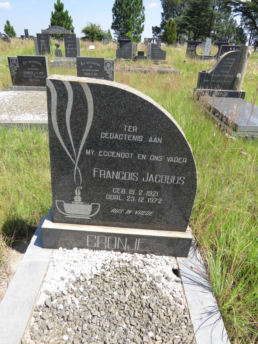 CRONJE Francois Jacobus 1921-1972