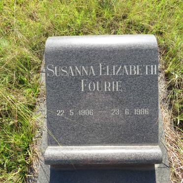 FOURIE Susanna Elizabeth 1906-1986