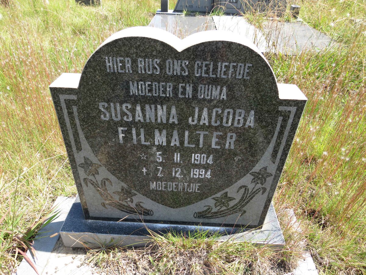 FILMALTER Susanna Jacoba 1904-1994