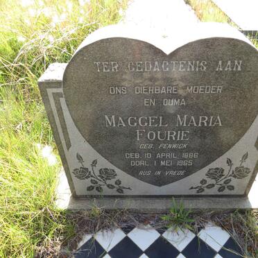FOURIE Maggel Maria nee FENWICK 1886-1965