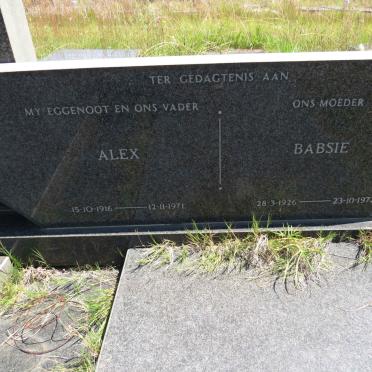 FOURIE Alex 1916-1971 & Babsie 1926-1972 _2