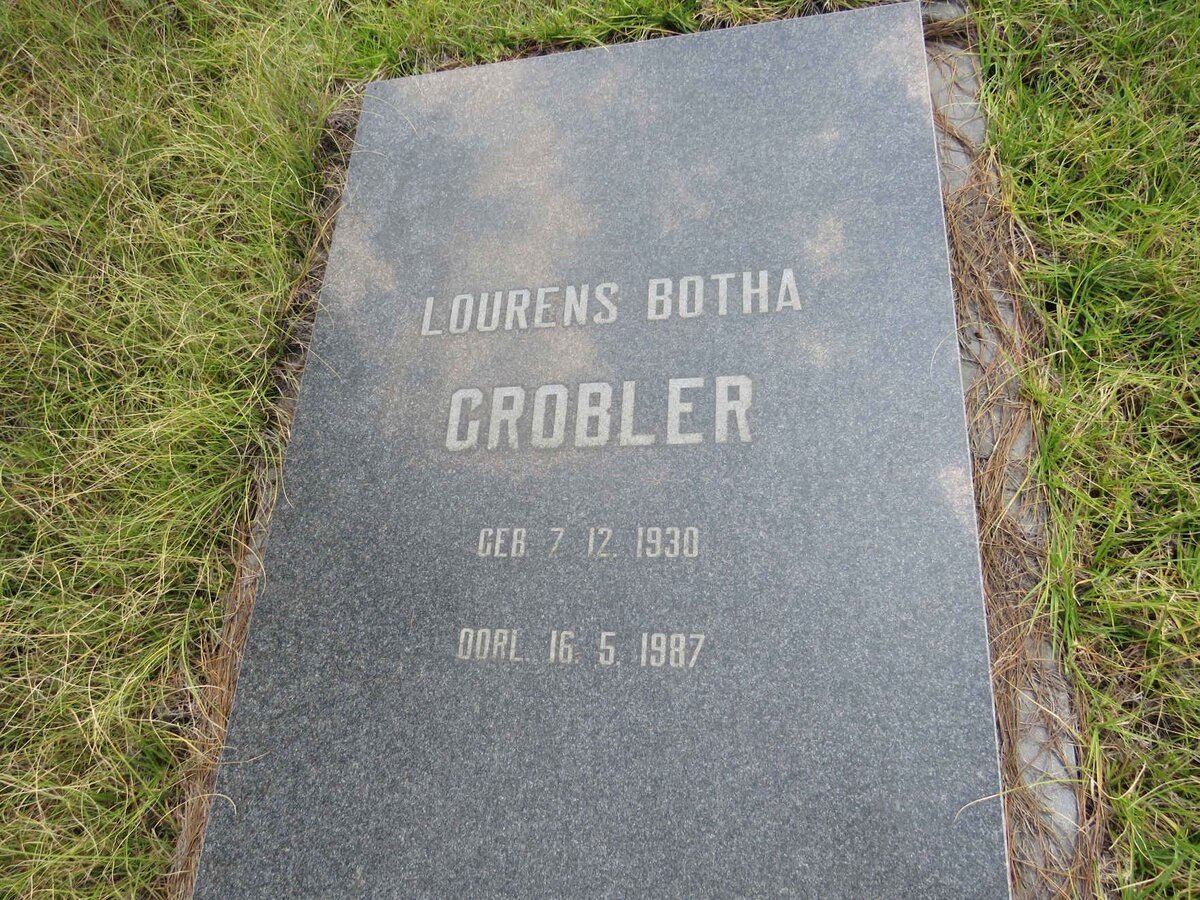 GROBLER Lourens Botha 1930-1987