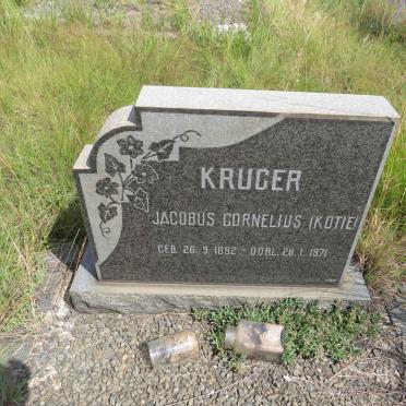 KRUGER Jacobus Cornelius 1892-1971