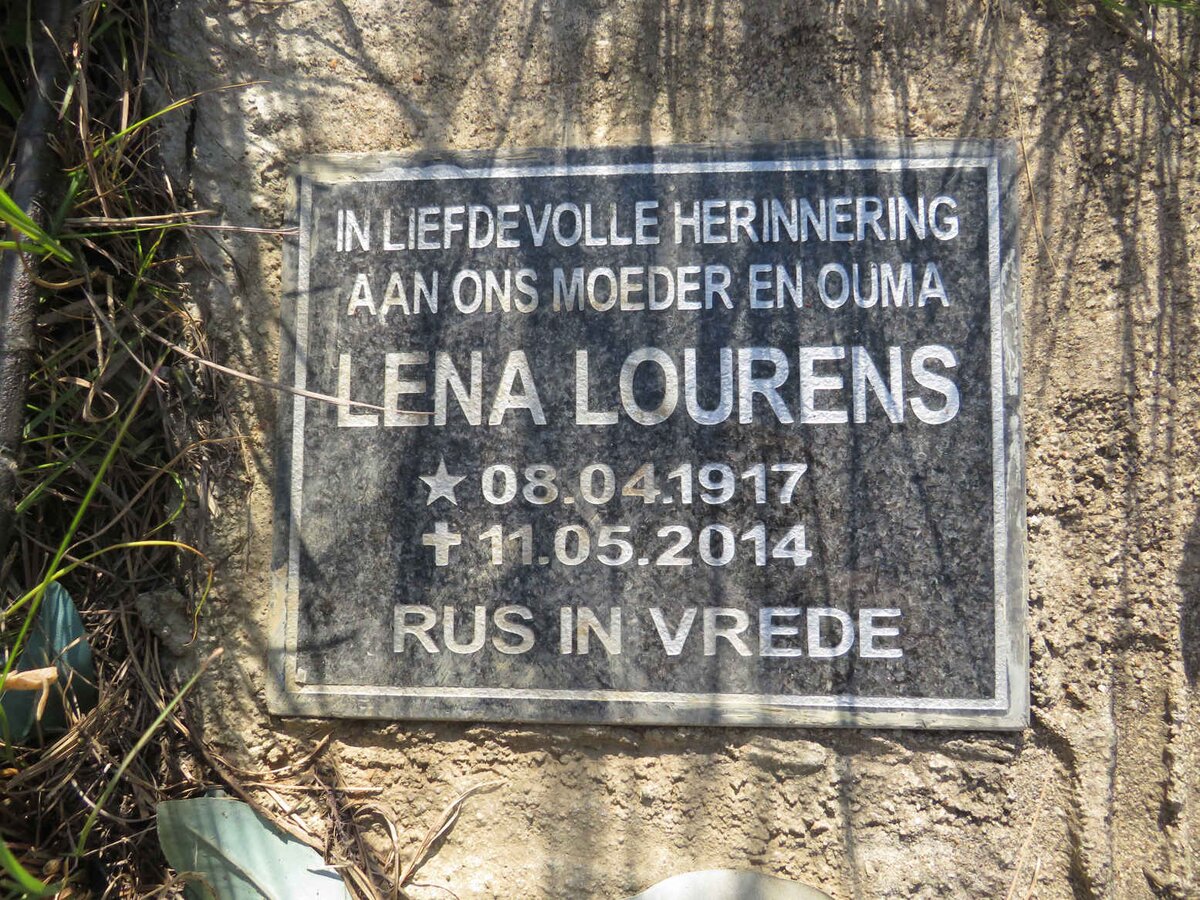 LOURENS Lena 1917-2014