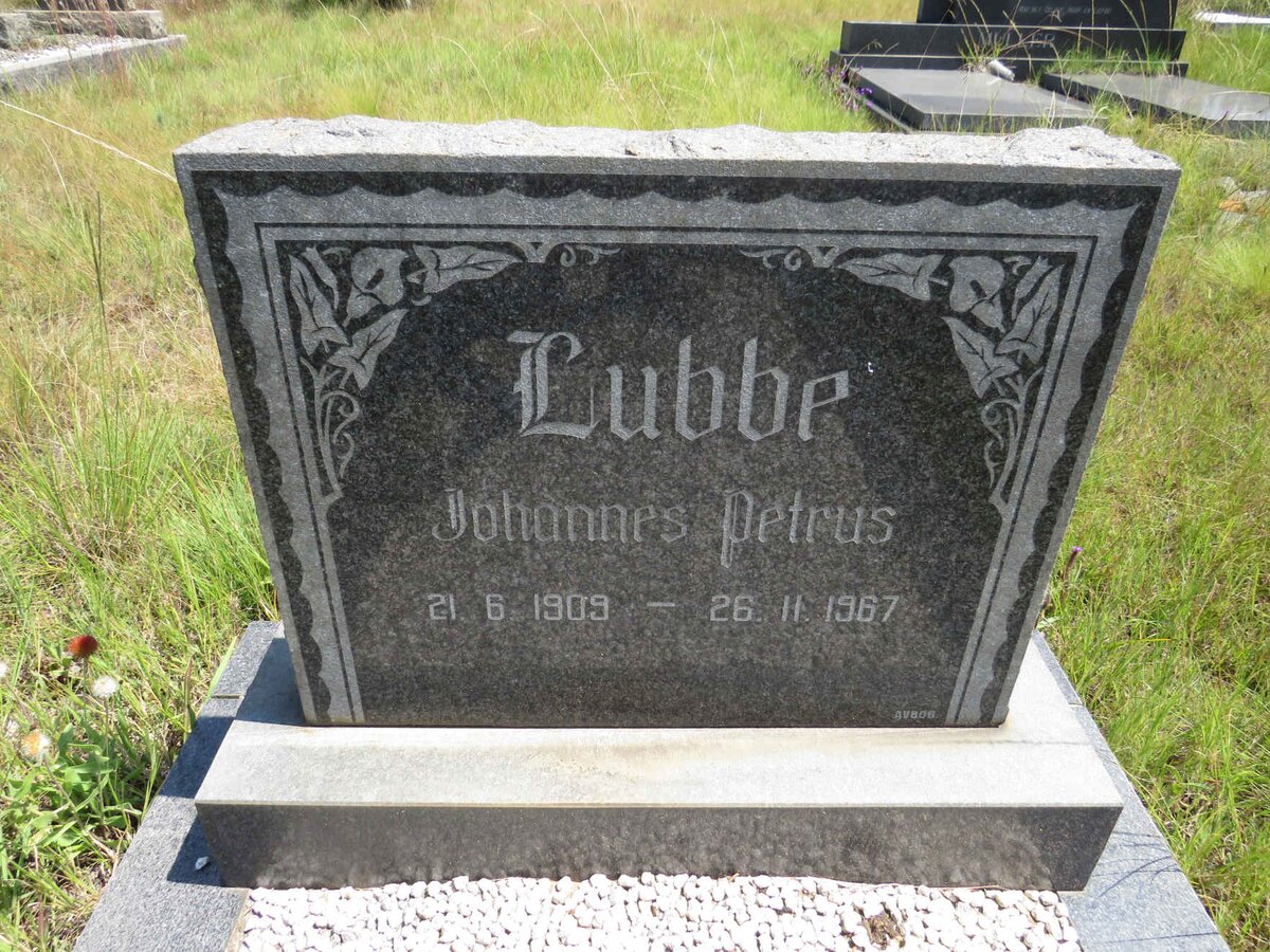 LUBBE Johannes Petrus 1909-1967