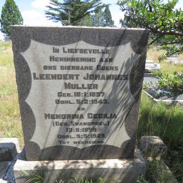 MULLER Leendert Johannes 1857-1942 & Hendrina Cecilia SWANEPOEL 1859-1929
