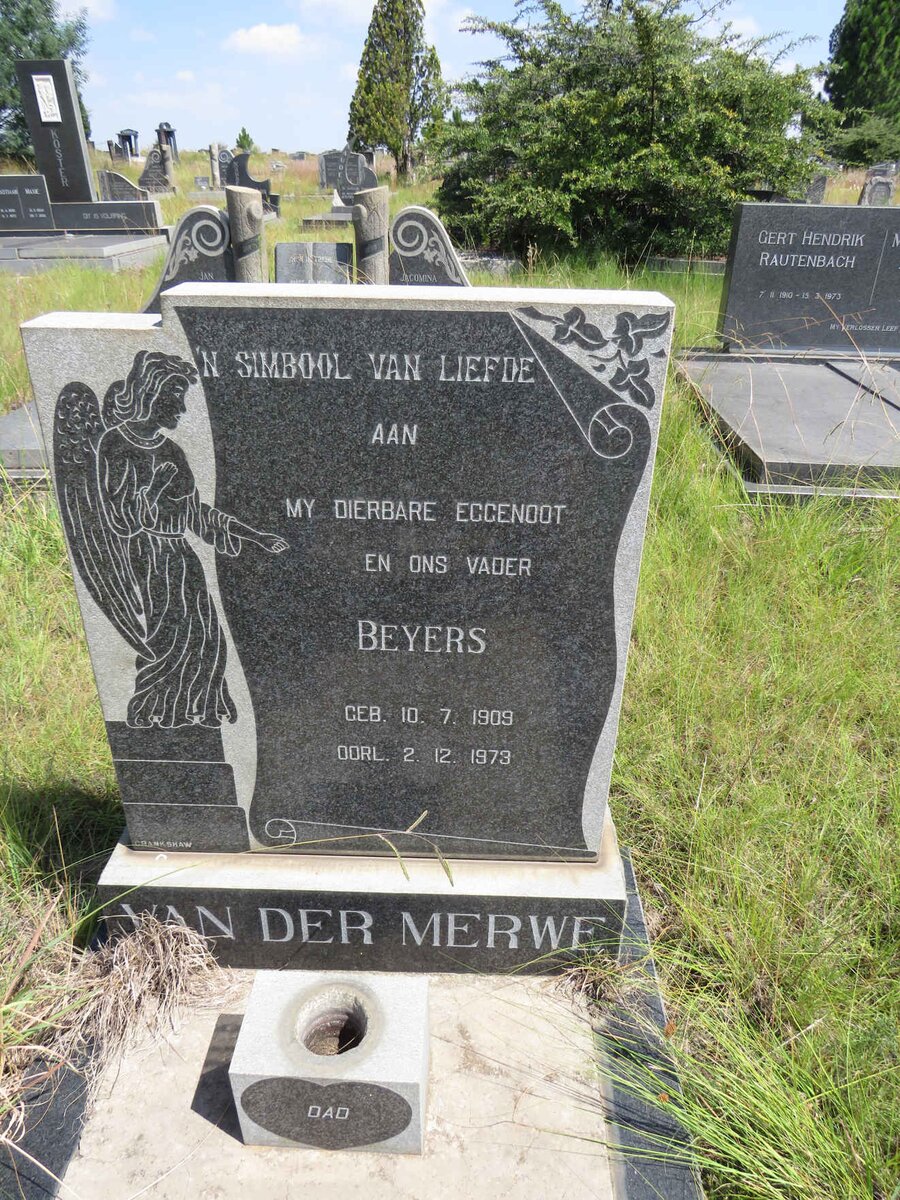 MERWE Beyers, van der 1909-1973