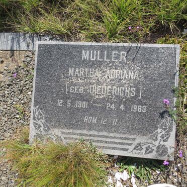 MULLER Adriana nee DIEDERICHS 1901-1983