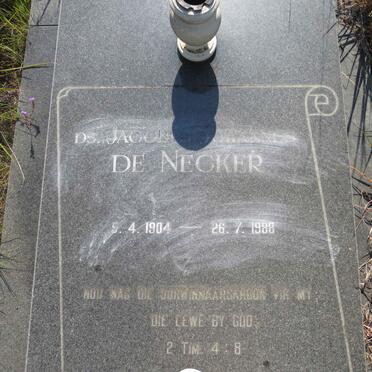 NECKER Jacobus Johannes, de 1904-1988