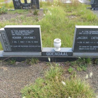 ODENDAAL Hendrik Johannes 1916-1989 & Jacoba Catharina 1921-2002