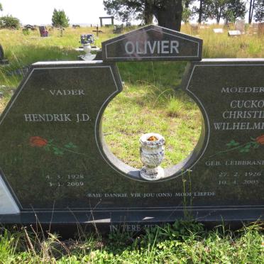 OLIVIER Hendrik J.D. 1928-2009 & Christina Wilhelmina LEIBBRANDT 1926-2005