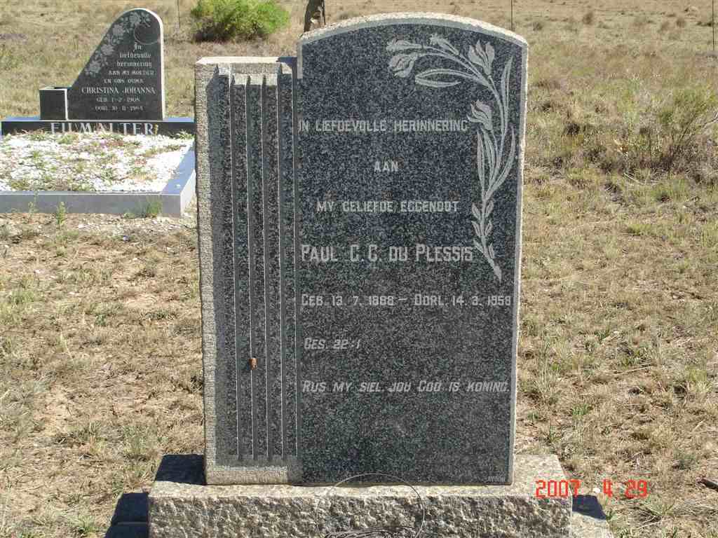 PLESSIS Paul G.C., du 1888-1958