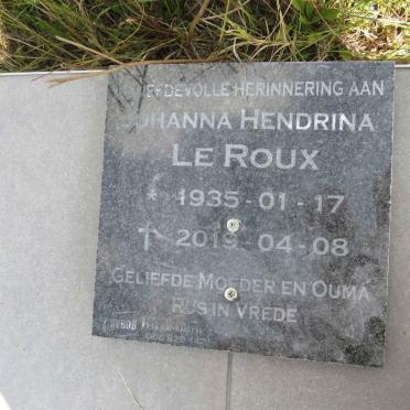 ROUX Johanna Hendrina, le 1935-2019