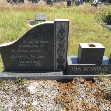 RENSBURG Francois Jacobus, van 1901-1971