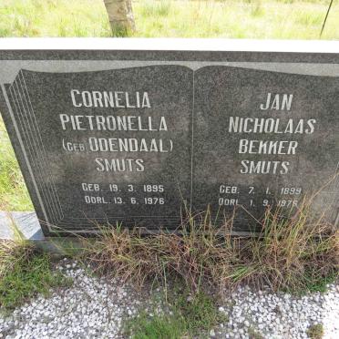 SMUTS Jan Nicholaas Bekker 1899-1976 & Cornelia Pietronella ODENDAAL 1895-1976