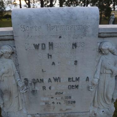 SCHOEMAN Dawid Hermanus 1869- & Susanna Wilhelmina Hendrina SCHOLTZ 1866-1939
